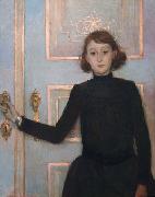 Portrait of Marguerite van Mons who later married Thomas Braun Theo Van Rysselberghe